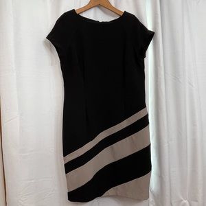Short Sleeve Half Striped Dress